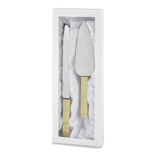 Hammered Gold Server & Knife Set