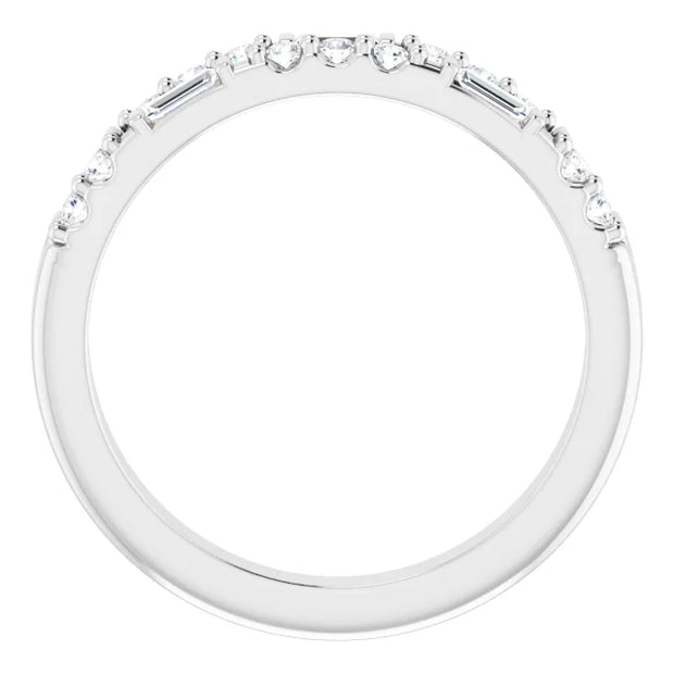 14K White 1/3 CTW Natural Diamond Double-Row Anniversary Band - Robson's Jewelers