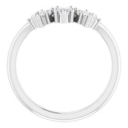 14K White 3/8 CTW Natural Diamond Contour Band - Robson's Jewelers