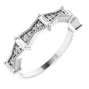 14K White 1/4 CTW Natural Diamond Art-Deco Anniversary Band - Robson's Jewelers