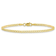 10k 2.5mm Semi - Solid Curb Link Chain - Robson's Jewelers