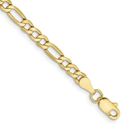 10k 3.5mm Semi - Solid Figaro Chain - Robson's Jewelers