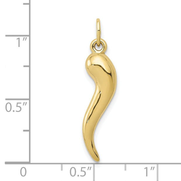 10k 3D Italian Horn Charm - Robson's Jewelers