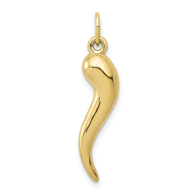 10k 3D Italian Horn Charm - Robson's Jewelers