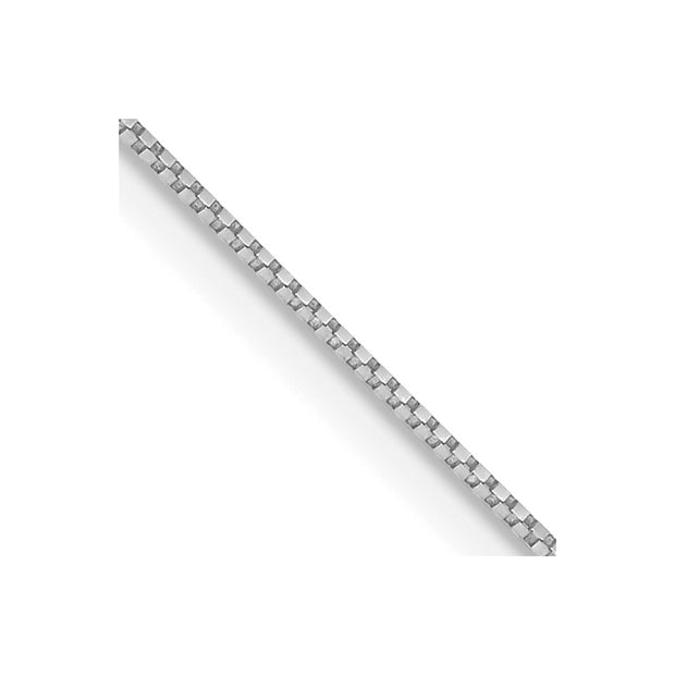 10K White Gold .7mm Box Chain - Robson's Jewelers