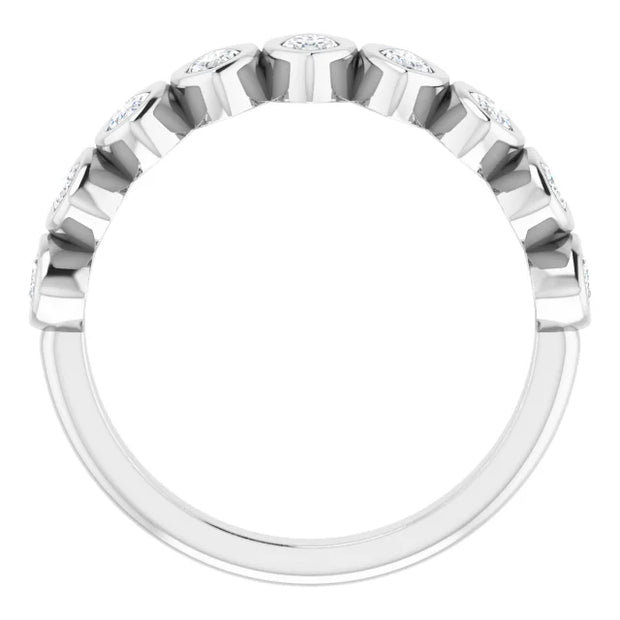 14K White 4.25x2.25 mm Marquise Anniversary Band Mounting - Robson's Jewelers