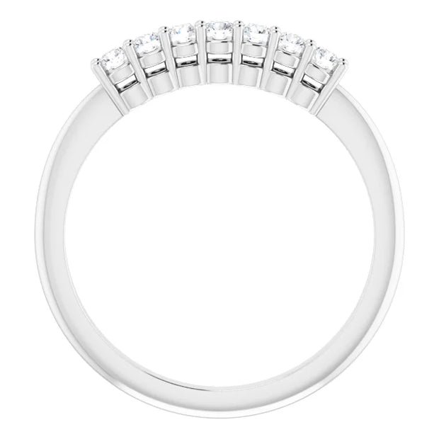 14K White 1/5 CTW Natural Diamond Seven-Stone Anniversary Band - Robson's Jewelers