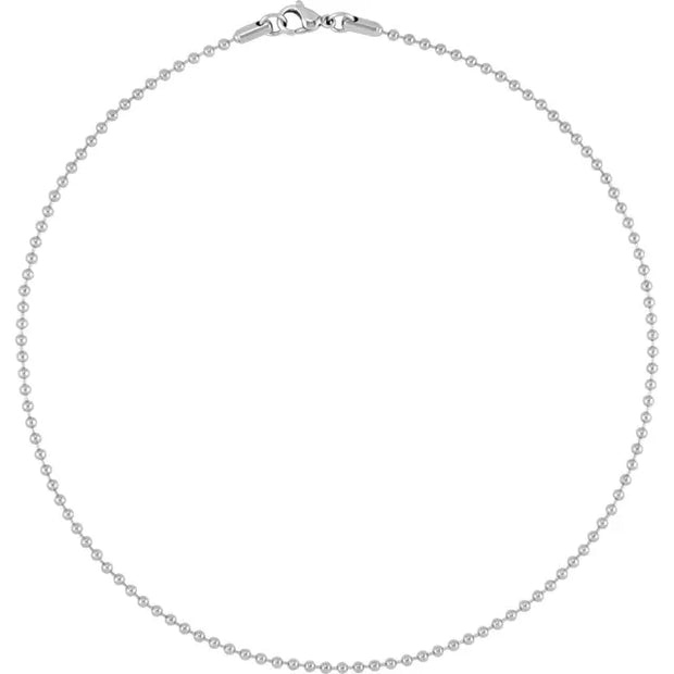 Stainless Steel 2.4 mm Hollow Bead 18" Chain - Robson's Jewelers