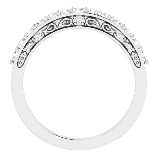 14K White 3/8 CTW Natural Diamond Anniversary Band - Robson's Jewelers