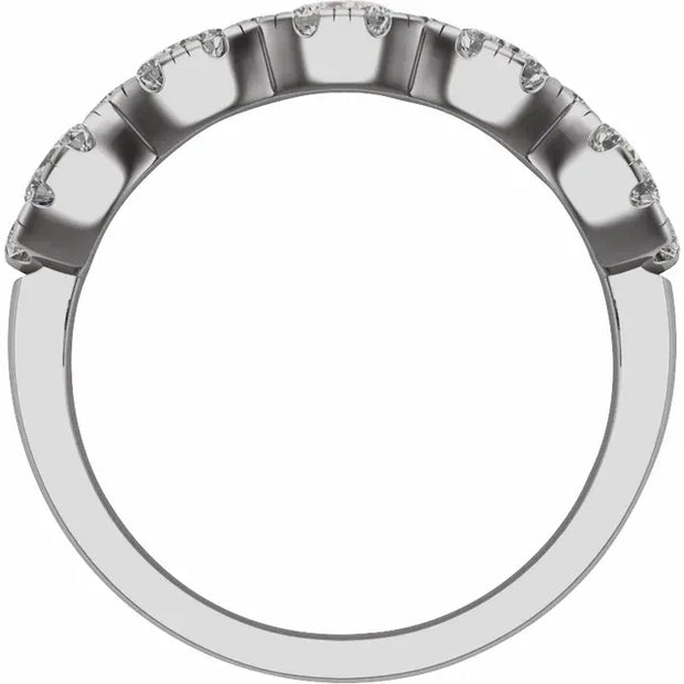 14K White 1 1/5 CTW Lab-Grown Diamond Anniversary Band