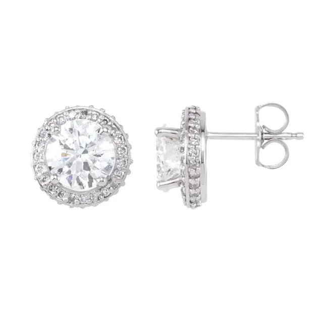 14K White 1 1/3 CTW Natural Diamond Earrings - Robson's Jewelers