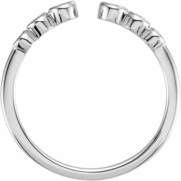 14K White 1/4 CTW Natural Diamond Negative Space Ring