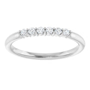 14K White 1/8 CTW Natural Diamond Stackable Ring - Robson's Jewelers