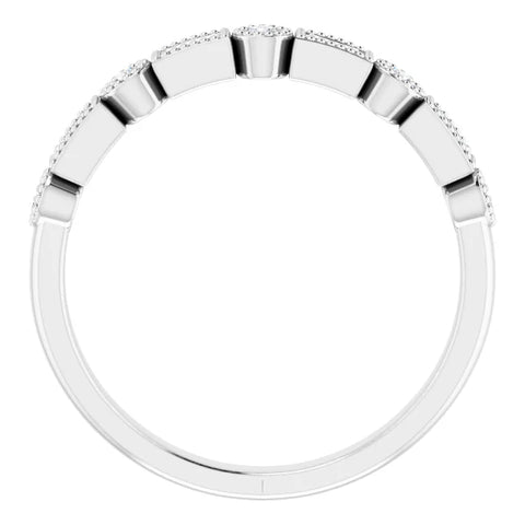 14K White 1/4 CTW Natural Diamond Anniversary Band - Robson's Jewelers