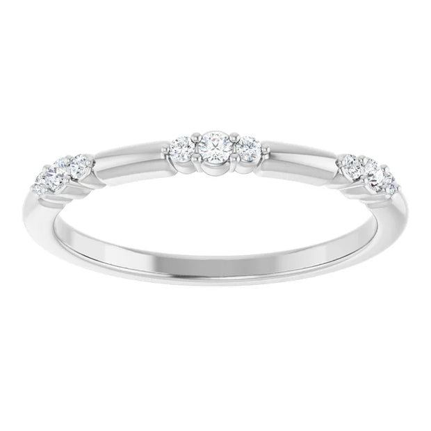 14K White 1/8 CTW Natural Diamond Stackable Ring - Robson's Jewelers