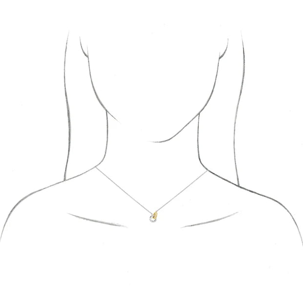 14K Rose/White Interlocking Circle 18" Necklace - Robson's Jewelers
