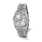 Pre-owned Independently Certified Rolex Steel/18kw Bezel, Mens Silver Watch - Robson's Jewelers