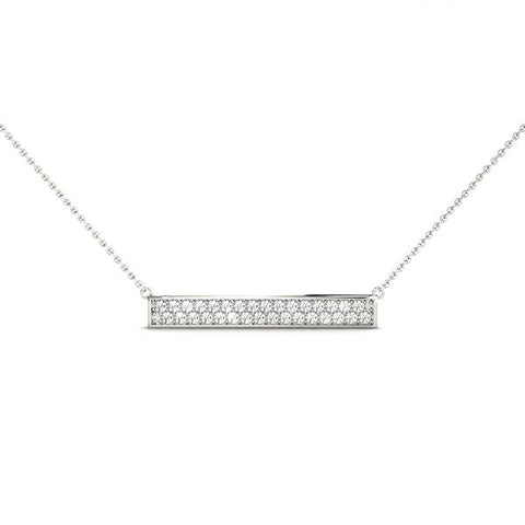Double Row Lab Diamond Bar Necklace - Robson's Jewelers