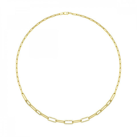 14Kt Yellow Gold Diamond 1/2Ctw Necklace