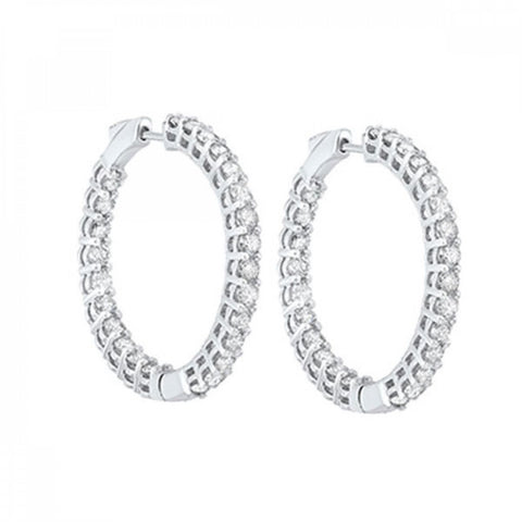 14Kt White Gold Diamond 5Ctw Earring