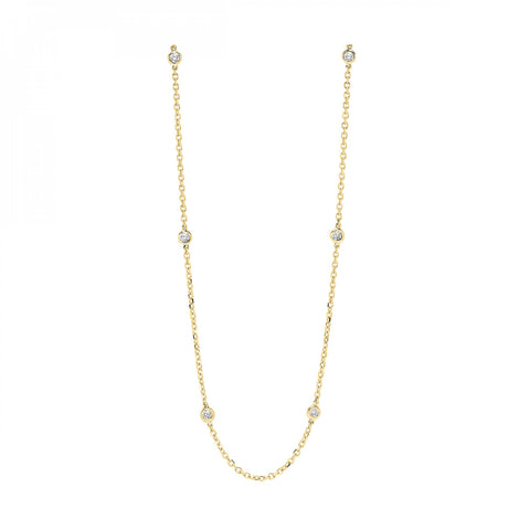 14Kt Yellow Gold Diamond 1/4Ctw Necklace