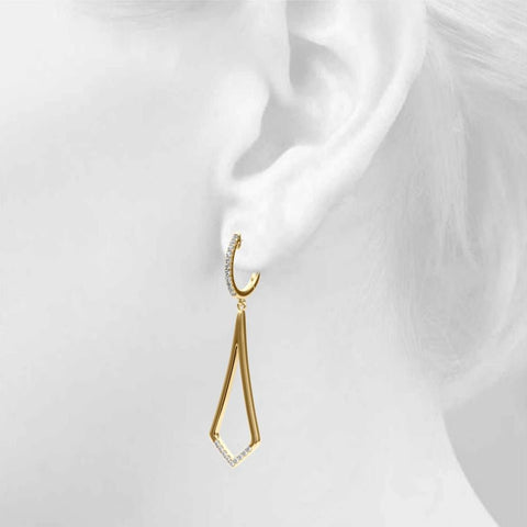 Lab Diamond Accented Fashion Drop Earrings - Robson's Jewelers