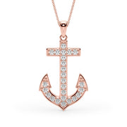 Lab Diamond Anchor Pendant - Robson's Jewelers