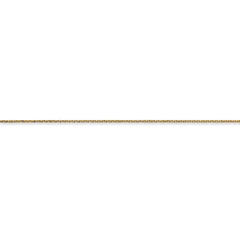 14k .6mm D/C Round Open Link Cable Chain - Robson's Jewelers