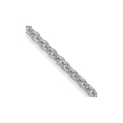 14k WG 1.4mm Round Open Link Cable Chain - Robson's Jewelers