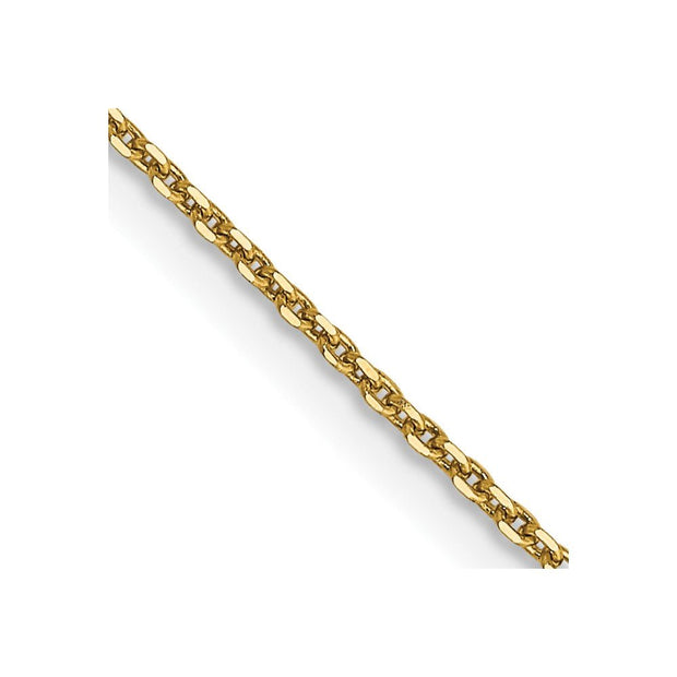 14k .9mm D/C Round Open Link Cable Chain - Robson's Jewelers