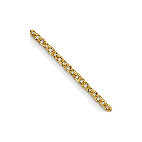 14k 1mm Round Open Link Cable Chain - Robson's Jewelers