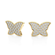 Pavé Butterfly Lab Diamond Earrings - Robson's Jewelers