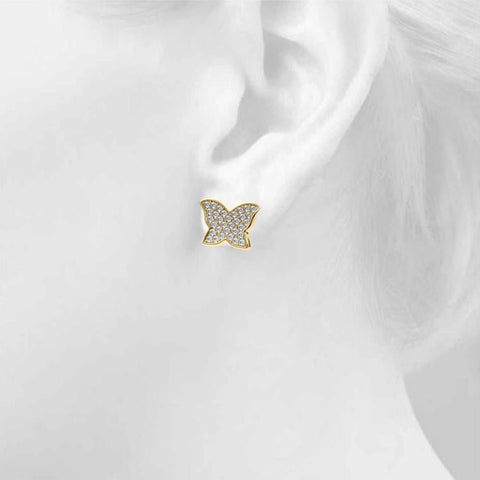 Pavé Butterfly Lab Diamond Earrings - Robson's Jewelers