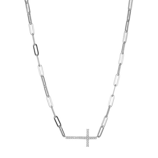 Rhodium Paperclip Chain