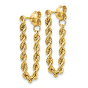 14K Hollow Rope Earrings - Robson's Jewelers