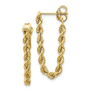 14K Hollow Rope Earrings - Robson's Jewelers