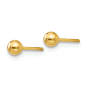 14k Polished 3mm Ball Post Earrings - Robson's Jewelers