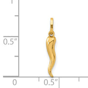 14k 3D Italian Horn Charm - Robson's Jewelers