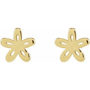 14K Yellow Floral Earrings - Robson's Jewelers