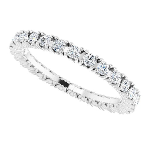 14K White Natural Diamond Eternity Band Size 7 - Robson's Jewelers