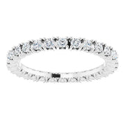 14K White Natural Diamond Eternity Band Size 7 - Robson's Jewelers
