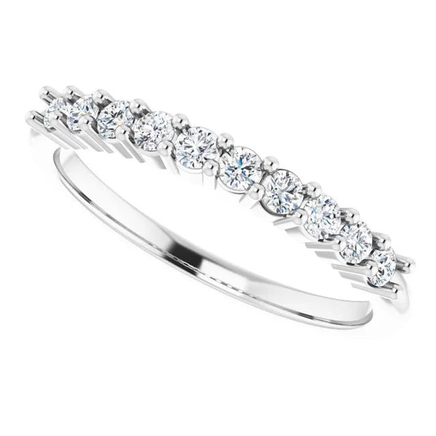 14K White 1/4 CTW Natural Diamond 10-Year Anniversary Band - Robson's Jewelers