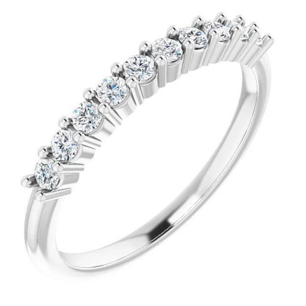 14K White 1/4 CTW Natural Diamond 10-Year Anniversary Band - Robson's Jewelers