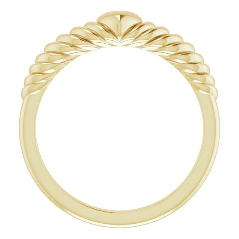 14K Yellow Rope Heart Dome Ring - Robson's Jewelers