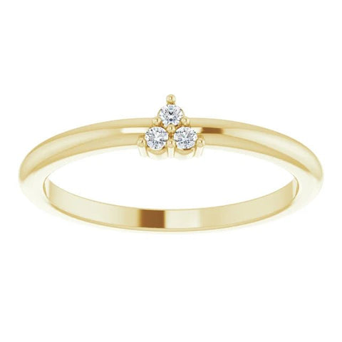 14K Yellow .04 CTW Natural Diamond Cluster Ring - Robson's Jewelers