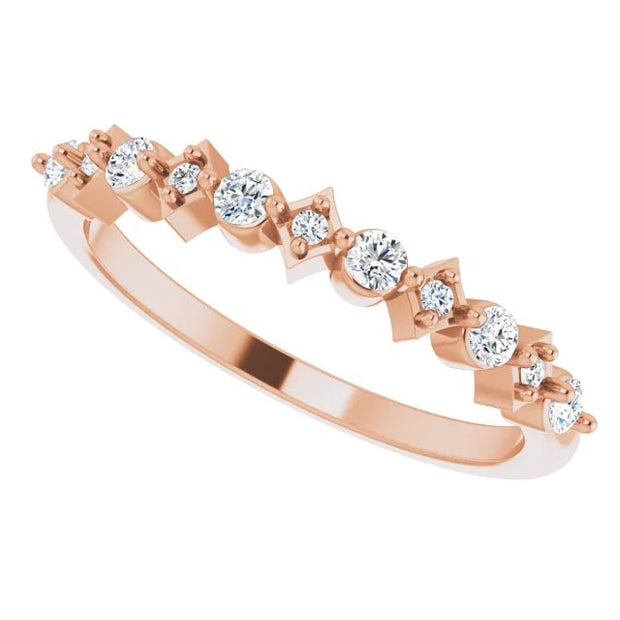 14K Rose 1/5 CTW Natural Diamond Anniversary band - Robson's Jewelers