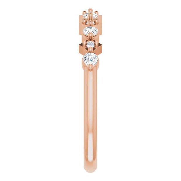 14K Rose 1/5 CTW Natural Diamond Anniversary band - Robson's Jewelers