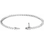 14K White 3 CTW Lab-Grown Diamond 7 1/4" Line Bracelet - Robson's Jewelers