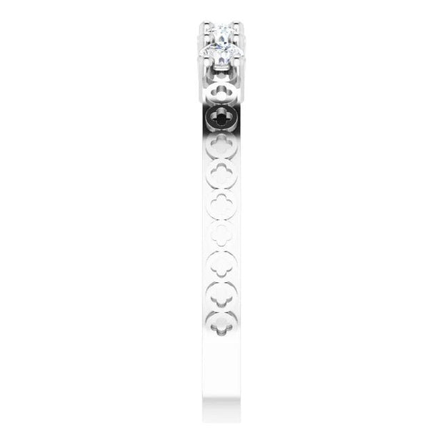 14K White 1/3 CTW Natural Diamond Five-Stone Anniversary Band - Robson's Jewelers