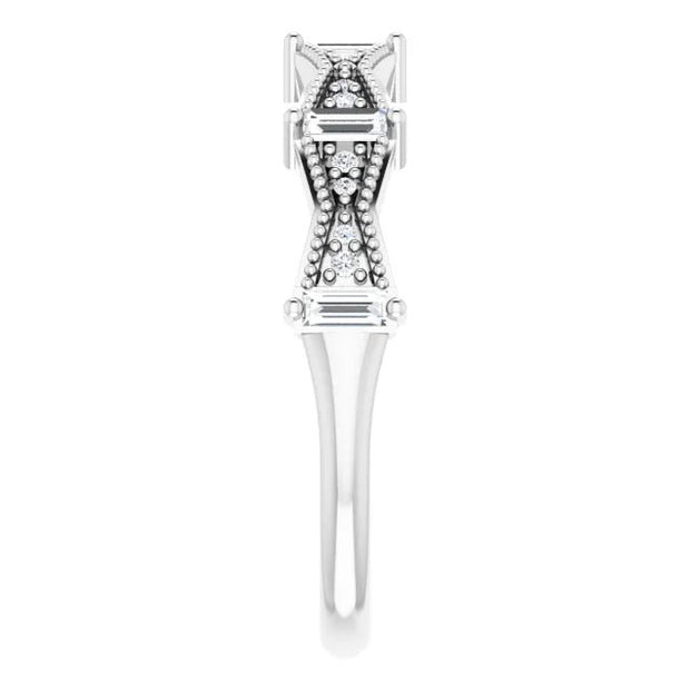 14K White 1/4 CTW Natural Diamond Art-Deco Anniversary Band - Robson's Jewelers